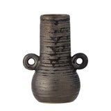 Bloomingville Casaya Vase braun L10 cm aus Steingut – dekorative Vase für Wohnzimmer