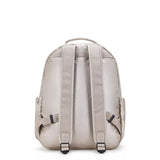 Kipling SEOUL, großer Rucksack, Metallic Glow (beige), Laptoprucksack 15 Zoll mit viel Stauraum