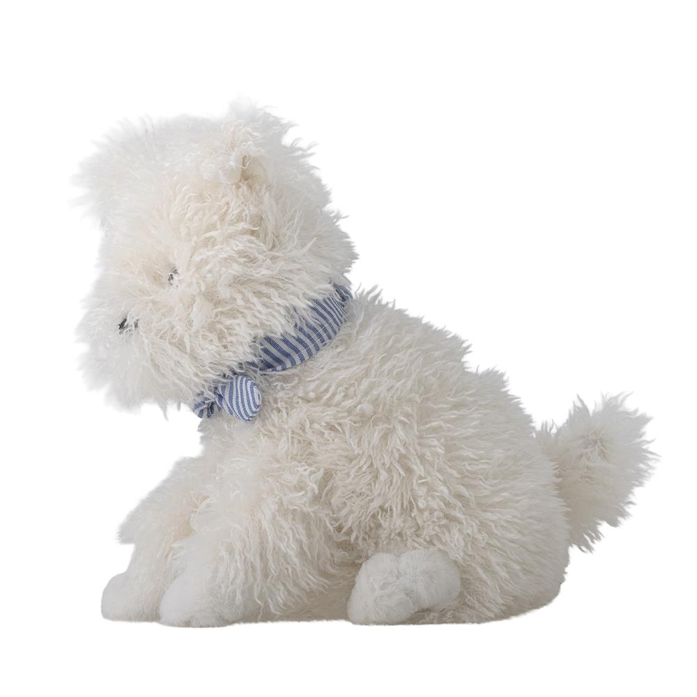 Bloomingville MINI Tito Plüschtier weiß - Kuscheltier Hund für Baby & Kinderzimmer