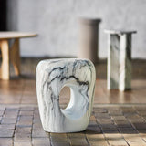 Bloomingville Bard Beistelltisch natur - Steingut Tisch skulptural modern für Wohnzimmer & Deko