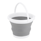 NILS CAMP Faltbarer Eimer 5L grau für Camping Outdoor Reisen platzsparend