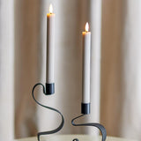 Bloomingville Ponza LED-Kerze 2er Set 24,5 cm natur - LED Stabkerzen mit 3D Flamme & Timer