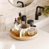 Umbra Bellwood Drehbarer Organizer, Lazy Susan Drehteller in Weiß/Natur