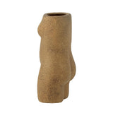 Bloomingville Emeli Deko‑Vase braun aus Terrakotta – skulpturale Vase für Wohnzimmer & Tischdeko