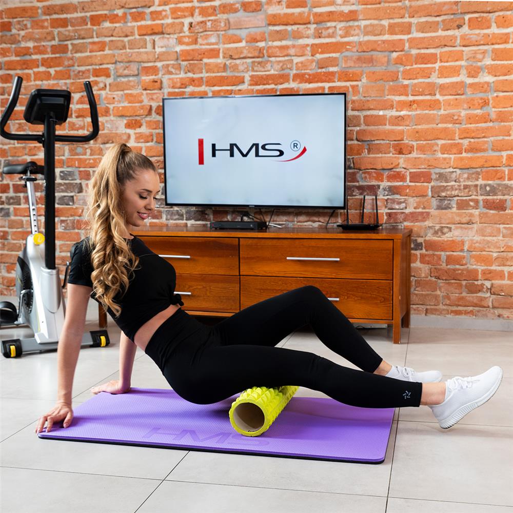 HMS Premium MFK01 Fitnessmatte 110x55 cm 15 mm Violett/Schwarz