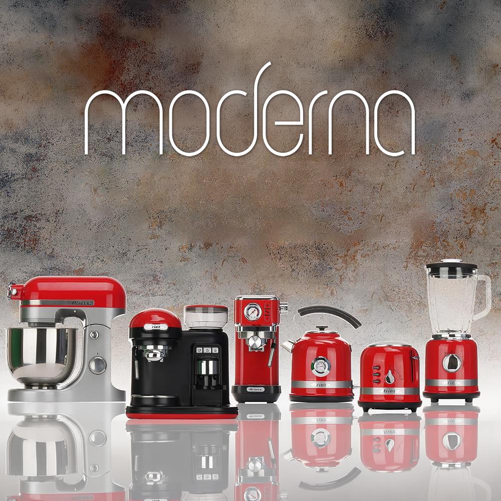 Ariete Moderna Standmixer, Schwarz, Glasbehälter 1,5L, Smoothie Maker, Modernes Design