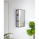 Umbra Cubiko Spiegel mit Ablage, Badezimmerspiegel, Spiegelschrank, Schminkspiegel, Wandspiegel