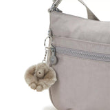 Kipling IZELLAH, mittelgroße Schultertasche, Grey Gris (grau), Umhängetasche mit viel Stauraum