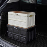 NILS CAMP faltbare Reisebox mit Tischfunktion 9L in Beige - kompakte Campingbox
