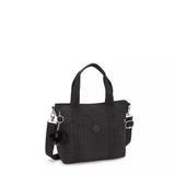 Kipling ASSENI MINI, Mini Tote Bag, Black Noir (schwarz), kleine Handtasche mit Schultergurt