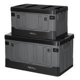 NILS CAMP Transportbox XL 70L Grau-Schwarz - große klappbare Campingbox für Auto & Outdoor