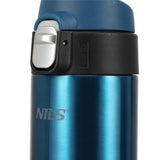 NILS Thermobecher 500 ml Edelstahl blau auslaufsicher für Camping Reisen Alltag
