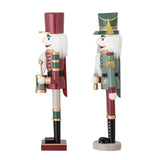 Bloomingville Darren Nussknacker Rot/Grün 2er Set Holz Weihnachtsdeko Figuren
