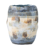 Bloomingville Nienna Vase aus Steingut in Blau – große Deko Vase für Wohnzimmer und Tisch