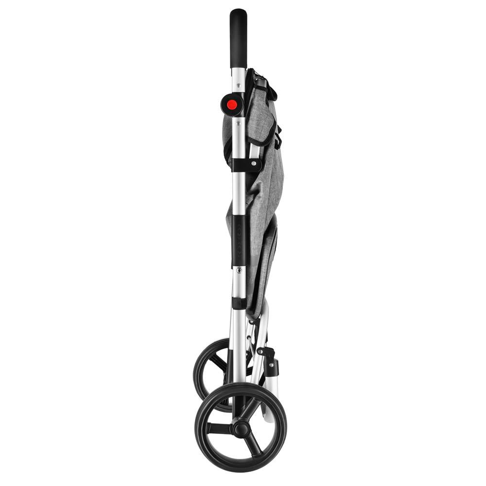 NILS CAMP Einkaufstrolley 45L klappbar grau leicht für Einkauf Reisen Outdoor