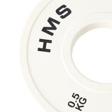 Hantelscheibe 0,5 kg Gummiert 50 mm, 2 Stück | HMS CBRS05