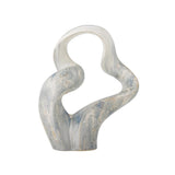 Bloomingville Rouyi Skulptur in Grau, 34cm, aus Steingut