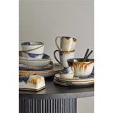 Bloomingville Jules Teller, Braun/Blau, 28,5cm, Steingut, dänisches Design