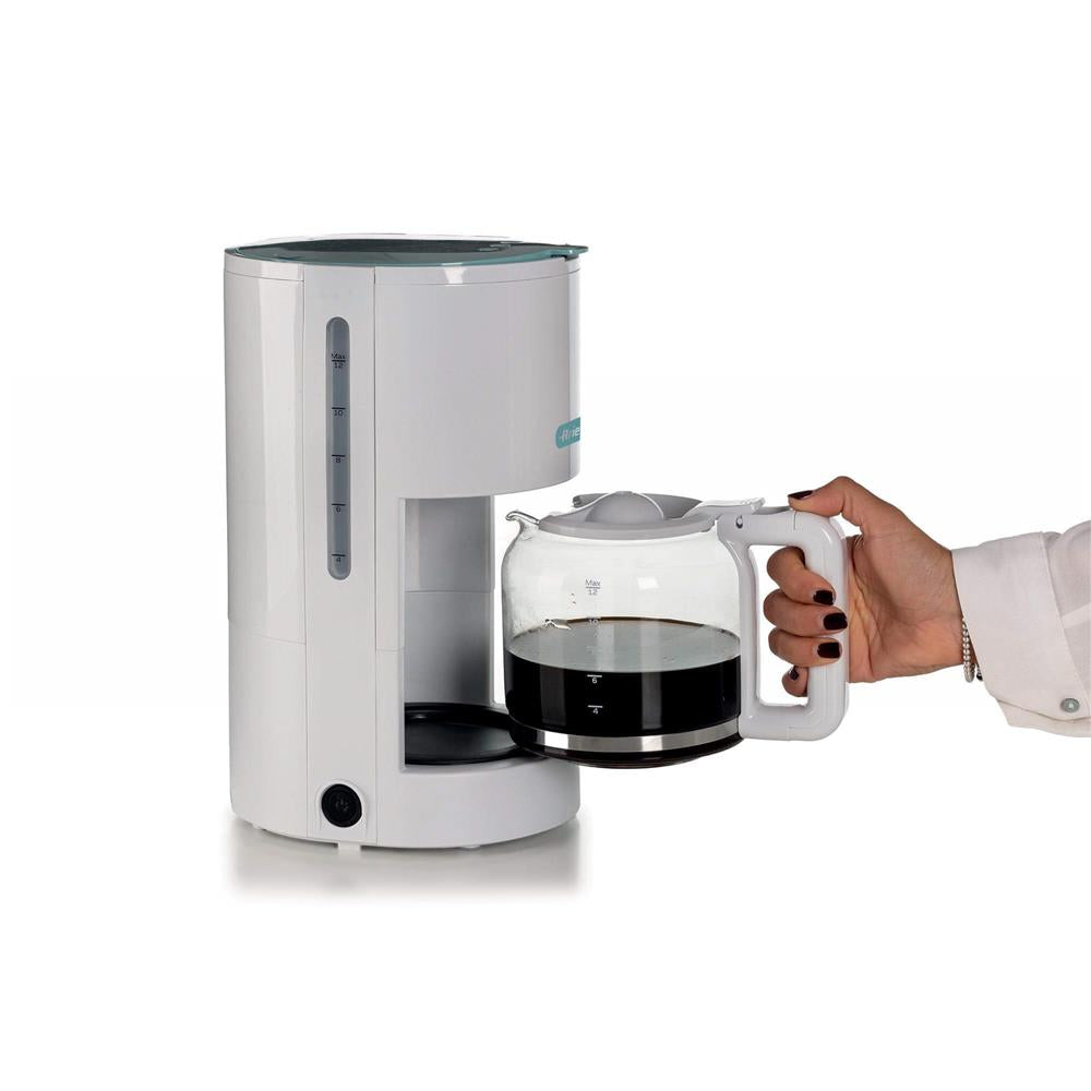 Ariete Breakfast Filterkaffeemaschine, Weiß, 12 Tassen Kaffeemaschine, Klassisches Design