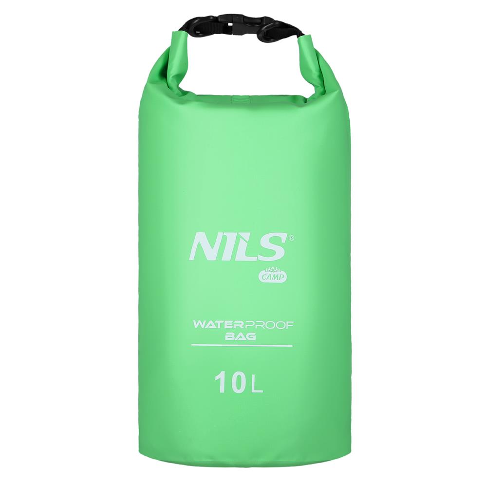 NILS CAMP Dry Bag 10L grün wasserdichter Beutel für Camping Kajak Strand Outdoor
