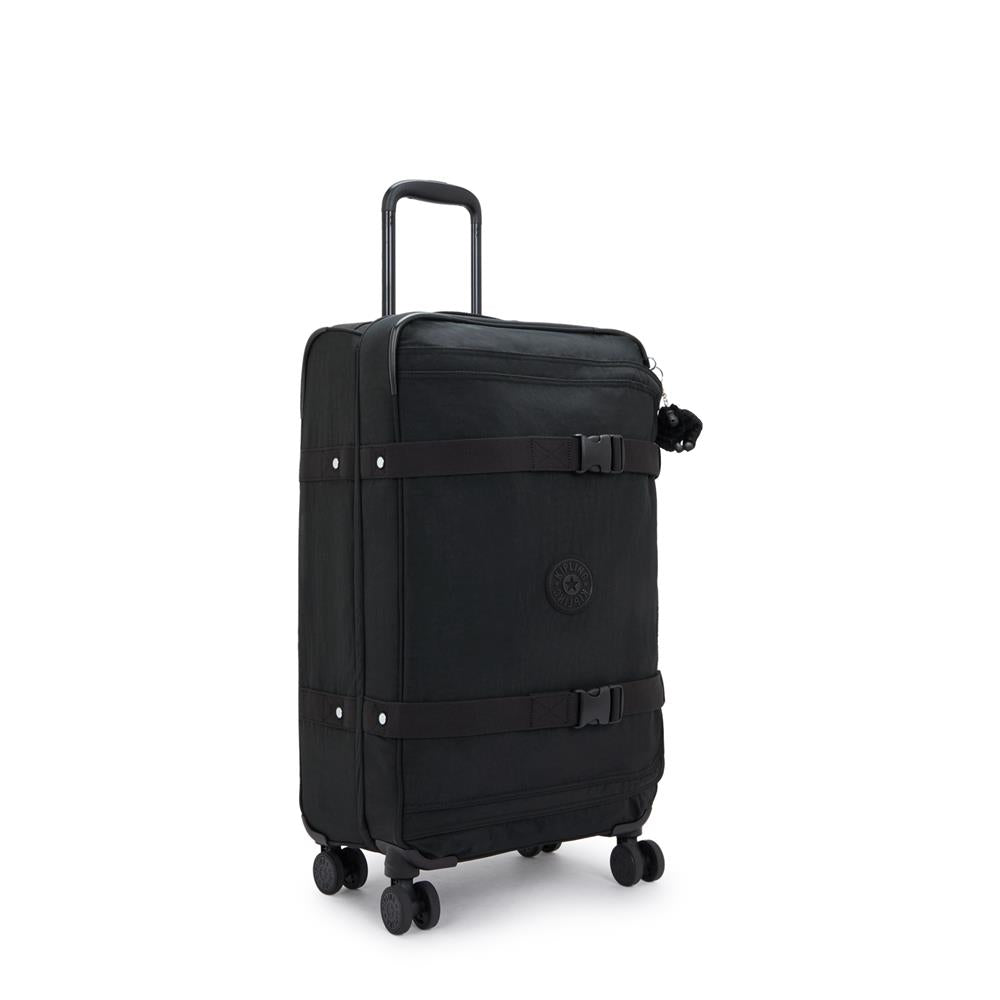 Kipling SPONTANEOUS M, Mittelgroßer Reisekoffer, Black Noir (schwarz), 71L, 4-Rollen-Koffer
