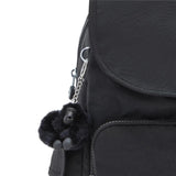 Kipling CITY PACK M, Mittelgroßer Rucksack, Black Noir (schwarz), 16L, Damenrucksack mit vielen Fächern