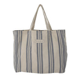 Bloomingville Trina Einkaufstasche in Blau, 47x40x16cm, aus Baumwolle