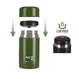 NILS CAMP Thermobehälter 1L Edelstahl grün Lunchbox für Essen warm kalt