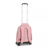 Kipling NEW ZEA, großer Kinder-Rucksack mit Rollen, Bridal Rose (rosa), Schulrucksack mit Laptopfach