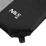 NILS CAMP selbstaufblasende Campingmatte 195 cm schwarz Isomatte Outdoor Schlafmatte