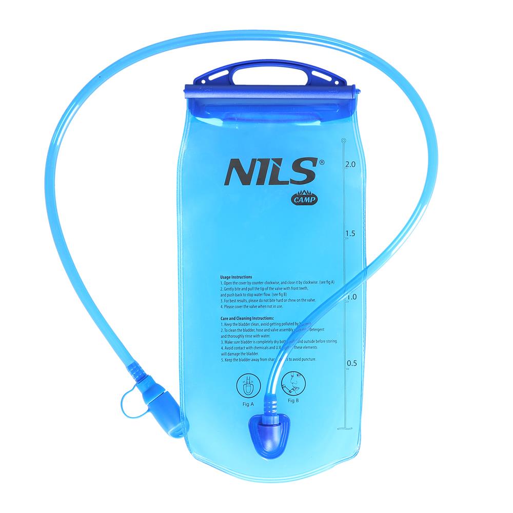 NILS CAMP Trinkblase 2L für Rucksack Wandern Fahrrad Outdoor