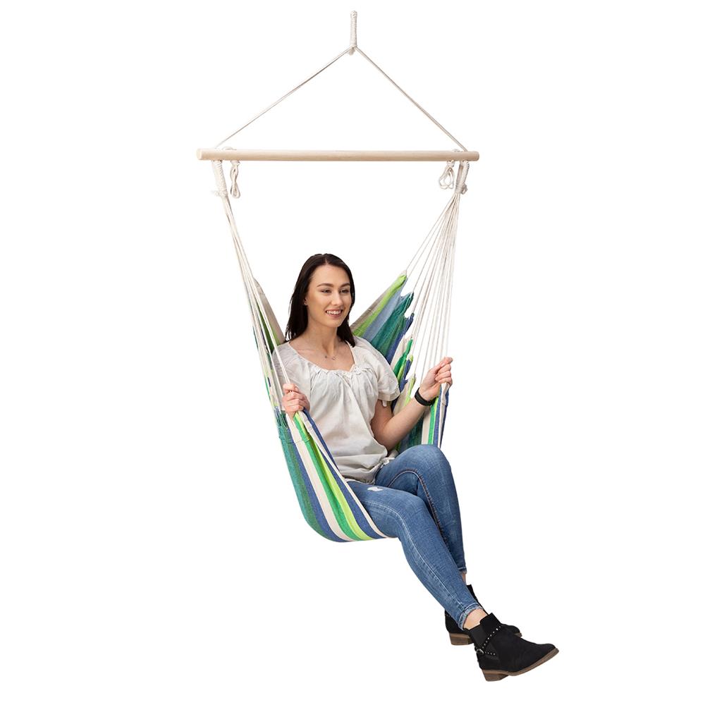 NILS CAMP Hängesessel Grün - Outdoor Sitzhängematte für Garten, Balkon & Camping