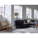 Bloomingville Anka Beistelltisch mit geschwungenem Bein, in Schwarz, aus Aluminium - 38xH56 cm