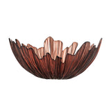 Bloomingville Aila Dekoschale Glas rot Blütenform 31 cm
