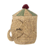Bloomingville MINI Bobo Korb mit Deckel Natur Wasserhyazinthe 35cm