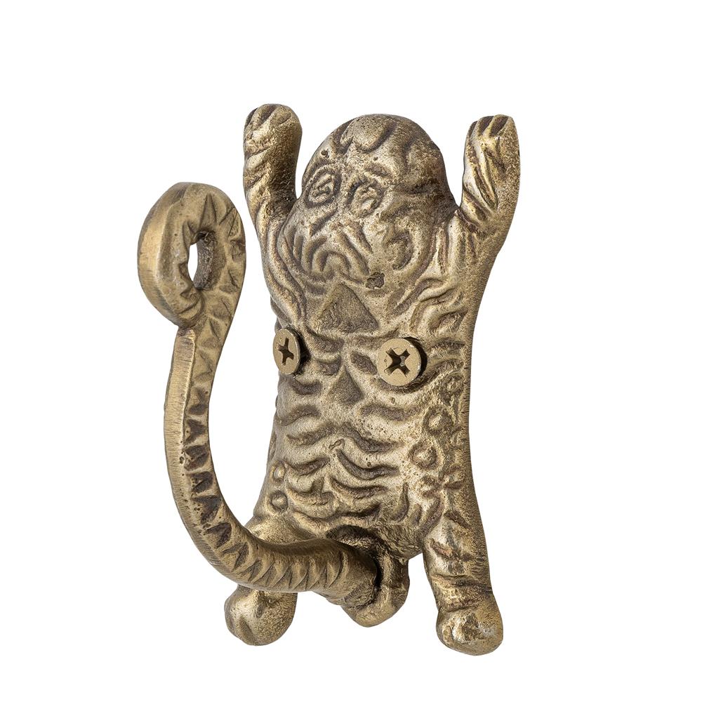 Bloomingville Lester Haken messing - Katzen Wandhaken aus Aluminium für Flur Garderobe & Deko