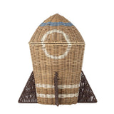 Bloomingville MINI Space Korb mit Deckel Natur Rattan Durchmesser 31cm