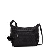 Kipling GABBIE S, Kleine Umhängetasche, Signature Emb (schwarz), Schultertasche mit vielen Fächern