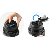 LocknLock Thermoskanne 1,5 L Hellblau, Edelstahl, Auslaufsicher, Trageschlaufe, Becher