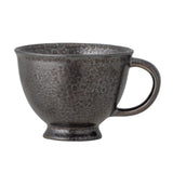 Bloomingville Linne Tasse bronze aus Steingut – Kaffeetasse mit metallischem Look für Küche & Tischdeko