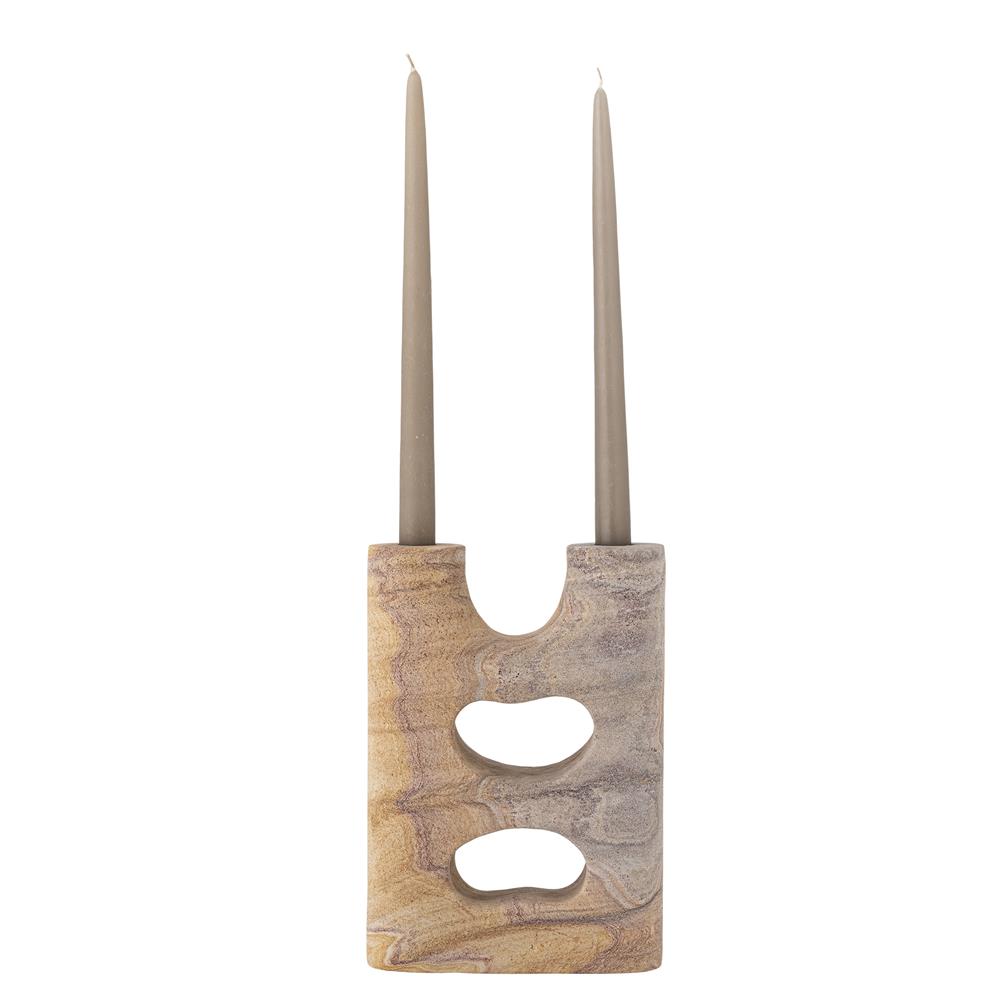Bloomingville Lodi Kerzenhalter Natur Sandstein 25,5 cm skulptural