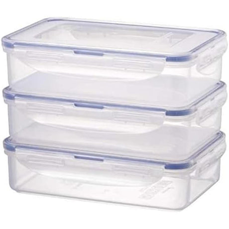 LocknLock Frischhaltedosen 3er Set 800 ml - Vorratsdosen, BPA-frei, auslaufsicher