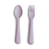 Mushie Kinderbesteckset Gabel und Löffel, Soft Lilac, BPA-frei