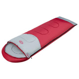 NILS CAMP Schlafsack Größe L Dunkelrot-Grau - Mumienschlafsack für Outdoor, Trekking & Camping