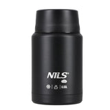 NILS CAMP Speisethermos 550 ml Schwarz Edelstahl Thermobehälter auslaufsicher