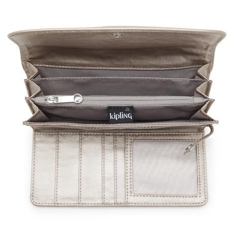 Kipling MONEY LAND, Großes Portemonnaie, Metallic Glow (beige), Geldbörse, Brieftasche