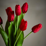 Bloomingville Tulip Blumenstrauß Tulpen in Rot Kunstblumen Deko Strauß 32 cm