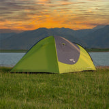NILS CAMP Discovery Zelt für 4 Personen in Grün-Grau - Campingzelt mit Vorraum für Outdoor & Familie