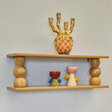 Bloomingville Solan Regal natur - Wandregal aus MDF mit skulpturalem Design für Wohnzimmer