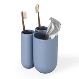 Umbra Touch Zahnputzbecher, Zahnbürstenhalter und Becher für Make-Up, Schieferblau